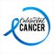 Colorectal Cancer Vector Illustration. Ribbon around letters. Vector Stroke Blue Ribbon. March is Cancer Awareness Month