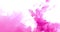 Colored abstract explosion effect. Paint pink color swirls in water. Color liquid in water movement. Acrylic or