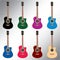 Colored acoustic guitars