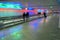 Colored airport walkway