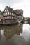 Colored Alsace houses near the river