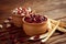 Colored assorted french beans in wooden bowls