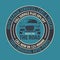 Colored Auto Repair Services Badge template. Car service label, emblem.