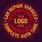 Colored Auto Repair Services Badge template. Car service label, emblem.