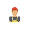 colored avatar of the builder illustration. Element of construction tools for mobile concept and web apps. Detailed avatar of the