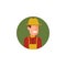colored avatar of farmer icon. Element of colored people profession icon for mobile concept and web apps. Detailed colored avatar