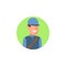 colored avatar of postman icon. Element of colored people profession icon for mobile concept and web apps. Detailed colored avatar