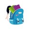 colored backpack illustration