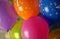 Colored balloons for birthday horizontally