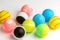 Colored balls ping pong