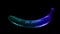 Colored banana on black background Multicolor gradient animation Neon modern style
