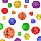 Colored basketball ball