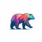 Colored Bear illustration logo