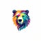 Colored Bear illustration logo