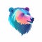 Colored Bear illustration logo