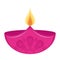 Colored beautiful candle Vector