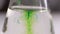 Colored beautiful chemical reaction in flask.