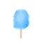 Colored blue cotton candy. Realistic delicious sweets from sugar for kids street food realistic