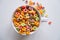 Colored Breakfast Cereal Bowl