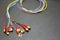 Colored cables, clinical electrodes gold cup for electroencephalogram and medical electrodiagnosis