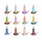 Colored candles and candlesticks