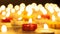 Colored candles lighted