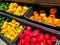 Colored Capsicum In Vegetable Market