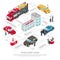 Colored Car Dealership Leasing Infographic