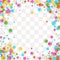 Colored Carnaval Confetti Background with Geometric Shapes