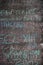 Colored chalk written palimpseste