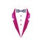 colored checkered colored bow tie tuxedo collar icon. Element of evening menswear illustration. Premium quality graphic design ico