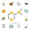 colored chemical chain icon. Detailed set of colored science icons. Premium graphic design. One of the collection icons for