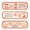 Colored Chicken Meat Horizontal Banners