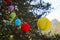 Colored Chinese Paper Lanterns at a party