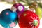 Colored christmas ornaments