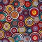 Colored circle geometric seamless pattern