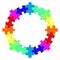 Colored circle jigsaw puzzle.