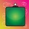 Colored clipboard on a colorful background. Small board with a spring clip at the top to stuck paper on a surface. Empty