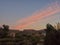 Colored clouds in the sky at sunset in South Africa