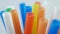 Colored cocktail tubes rotations background