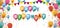 Colored Confetti Balloons Festoons Header Happy Birthday