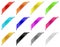 Colored corner ribbons