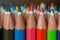 Colored crayon tips