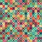 Colored crosses seamless pattern with grunge effect