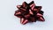 Colored decorative bows on white background. Festive Christmas