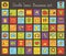 Colored doodle icons. Business set