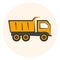 Colored dumper icon, dump track