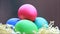 Colored easter eggs rotate