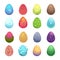 Colored eggs. Vector cartoon fairytale dragon magic eggs for game projects vector collection