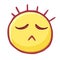 Colored emoticons icon, offended emoticon, dissatisfied emoji